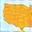 Map with 13 States Icon